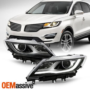 For 2015-2019 Lincoln MKC 4-Door [HID/Xenon] LED DRL Projector Headlights Pair