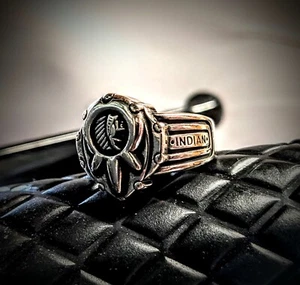 MEN'S INDIAN MOTORCYCLE BIKER RING SIZE 11.5 - Picture 1 of 2