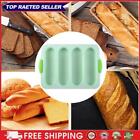 Silicone Baking Mold 4 Wave Loaf Pan Non-stick French Bread Bake Mold (Green)