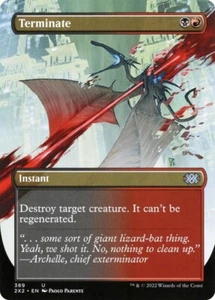 Terminate FOIL BORDERLESS - 389 - Uncommon - 2X2 Double Masters 2022 MTG LP - Picture 1 of 1