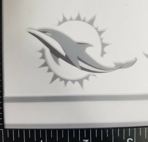 DOLPHINS Iced Mini Helmet Decals Cover