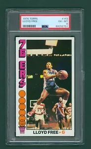 1976 Topps Basketball Card - #143 Lloyd Free RC, PSA 6 EXMT - Picture 1 of 2