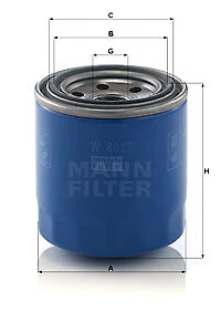 Mann-Filter W 8017 oil filter for Hyundai Kia - Image 1 of 2