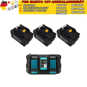 14.4 -18V 4 Fach Ladegerät DC18SF für Makita AKKU BL1440B BL1850B 18V 5Ah Li-ion - Bild 1 von 17