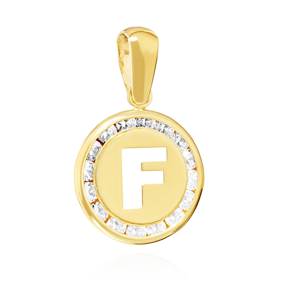 Kettenanhänger Buchstabe 333 Gelb Gold 8 Karat 9mm Alphabet Amulett Anhänger - Bild 1 von 1