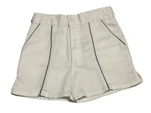 Vtg Billy the Kid Boys Shorts 70s White Blue 10 Slim Flat Front - Picture 1 of 6