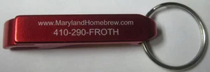 Abridor de cerveza rojo MARYLAND HOME BREW, llavero, llavero Columbia, MARYLAND, BONITO - Imagen 1 de 2