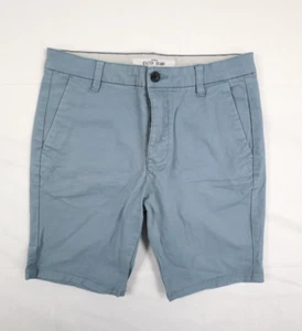 Topman pantaloncino chino uomo 30 elasticizzato skinny bottoni blu mosca - Foto 1 di 11