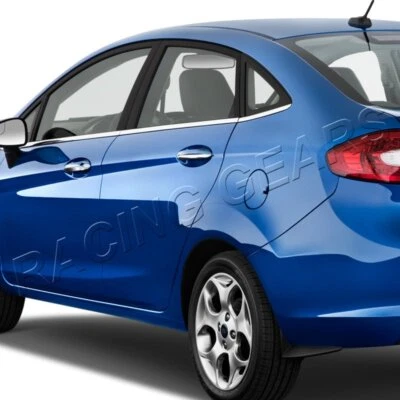 APTO PARA FORD FIESTA 2010-2016 ESPEJO CROMO MANIJA PUERTA CUBIERTA TAPAS MOLDURAS 8 PIEZAS Foto 1 de 3