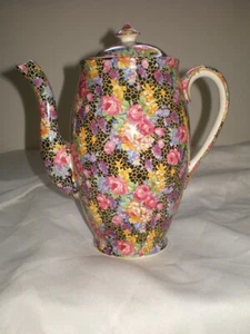 VERY RARE Old Vtg Royal Winton England Grimwades Chintz HAZEL Coffee Pot - Picture 1 of 7