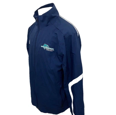 Adidas Brunswick Baloncesto Para Hombre Talla L Azul Cremallera Completa Malla Forrada Chaqueta de Pista Foto 1 de 4