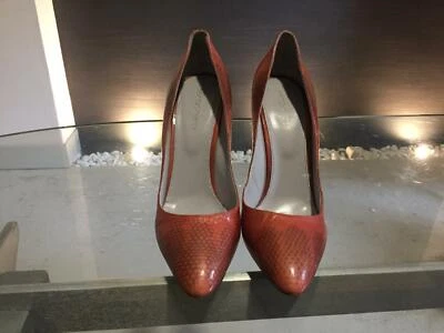 SERGIO ROSSI SCARPE  STAMPA PITONE COL MATTONE  N. 40 TACCO CM 11,5 - Immagine 1 di 4