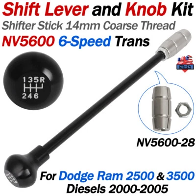 Shifter Stick Lever Knob For 2000-05 Dodge Ram 2500, 3500 NV5600 Trans NV5600-28 - Image 1 of 4