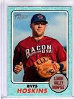 2017 Topps Heritage Minors Rhys Hoskins #164 Minor League Blue Parallel Sp 47/99