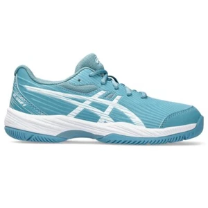 ASICS Kid's Gel-Game 9 Grade School Tennis Shoes, 2.5, GRIS Blue/White - Picture 1 of 9