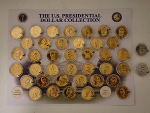 The Presidential Coin Collection 24k Gold Layered Franklin Mint 38 Münzen - Bild 1 von 15