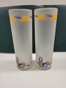 2er Set Vintage Coco Lopez mattierte Pina Colada 7" Gläser - Bild 1 von 4