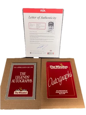 Legends Autographs NASCAR Programs 90-91 Allison, Elliott, Moody, Owens, Petty. - Image 1 of 4