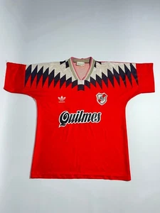 camiseta fútbol RIVER PLATE (argentina) away ADIDAS 1996 quilmes t3 #5 (8/10) - Picture 1 of 5