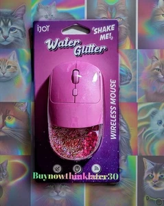 New Water Glitter Sparkles Kawaii Glitter Explosion Camp Wireless Computer Mouse - Afbeelding 1 van 2