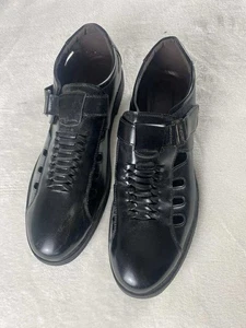 Neu ohne Karton Jingpin schwarz Leder ausgehöhlt formell Büro Herren Größe (47) 11,5 Schuhe - Bild 1 von 6