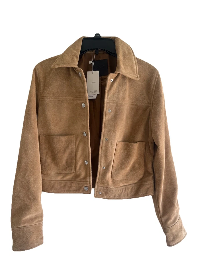Mango Women’s Suede Leather Jacket, Small, NWT - Image 1 of 4