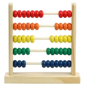 Wooden Abacus for Kids Math - 50 Beads Counting Toy, Multi-Color Counters for... - Picture 1 of 8