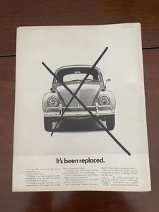 1968 Volkswagen VW Print AD vintage Automobilia Motor Car advert “been Replaced” - Picture 1 of 1