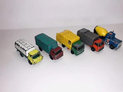 Комплект винтажных грузовиков Matchbox 1970-е литые игрушки автомобили Lesney - Изображение 1 из 4