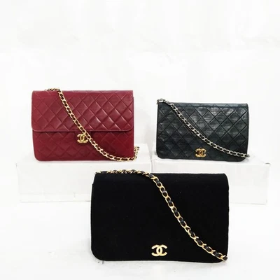 NO TARIFF Chanel  Shoulder Bag 3 set Black Canvas 4605824 - Image 1 of 4