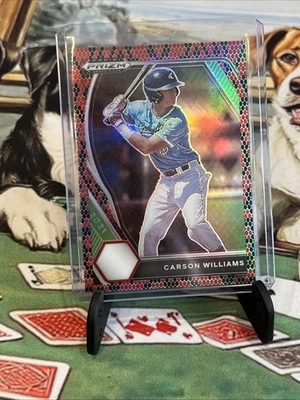 2021 Panini Prizm Draft Picks Baseball Carson Williams Snakeskin /25 SSP - Image 1 of 4