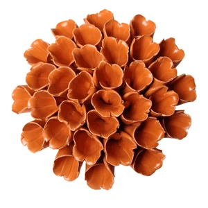 erba cipollina grande arancione ceramica fiore mare polipo novità decorazione - Foto 1 di 2