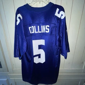 Reebok NFL New York NY Giants Kerry Collins 5 Blue Football Jersey Medium XLT - Picture 1 of 8