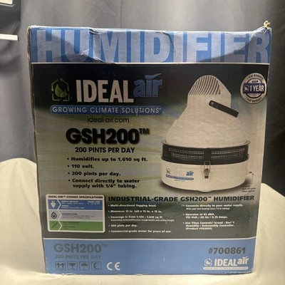 Humidificador Ideal-Air grado industrial GSH200 - 200 pintas/día - blanco (HGC700861) Foto 1 de 4