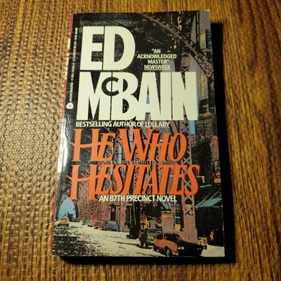He Who Hesitates Ed McBain 1986 First Avon Printing Crime Thriller Foto 1 de 4