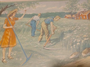 Curt Nystrom ungerahmte Kunst Landschaft 13 x 32 1/2  - Bild 1 von 14