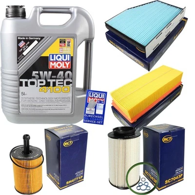 INSPEKTIONSKIT FILTER LIQUI MOLY ÖL 5L 5W-40 für VW Touran 1T1 1T2 2.0 TDI 16V - Bild 1 von 4