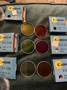 6 Canon 58mm filter SY44.2C Red Green Conversion A SR60.2c MG55.c SO56.C SY50.2C - Picture 1 of 14