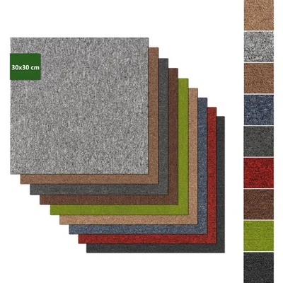 Teppichfliesen Selbstklebende 30x30cm Teppichboden 20x-50x-100x/ 1,8m²-4,5m²-9m² - Bild 1 von 4