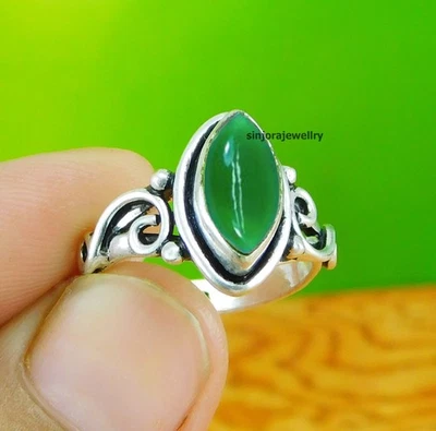 Anello regalo fatto a mano in argento sterling 925 con pietra preziosa... - Immagine 1 di 4