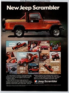 Jeep Scrambler 4x4 Off Road Convertible Utility Truck Vtg 1981 Advertisement - Picture 1 of 5