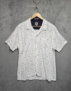 Graziosa Camicia Uomo Verde Grande Manica Corta Relaxed Fit Modello Stella Bianca - Foto 1 di 10