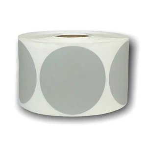 Zebra / Eltron 3" - Grey Round Direct Thermal Labels 1" Core (2) RLS of 500 EA - Picture 1 of 5