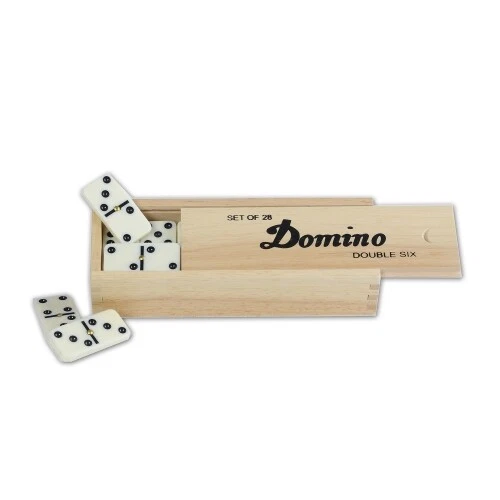 6er Domino IN Wooden Box - Image 1 of 1