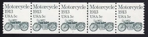 1899 Transportation Issue – 5c PNC JLP strip of 5 Plate # 1 Unused NH F-VF - Picture 1 of 2