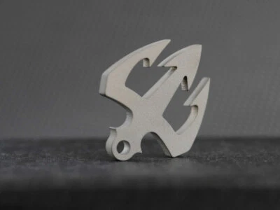 New TC4 Titanium Alloy Trident Necklace Keychain Pendant Lanyard Bead DIY Tool - Image 1 of 4