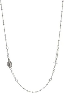 COLLANA A ROSARIO IN ARGENTO 925 E PERLINE ARGENTO 47 CM - Imagen 1 de 1