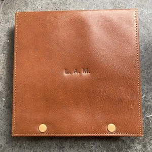 Vintage ASPREY Leather Travel Vanity Handkerchief Document Jewellery Case - LAM - Picture 1 of 19