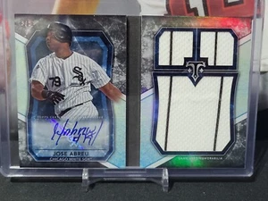 2015 Topps Triple Threads Jumbo Plus Autographed Relice Jose Abreu 3/3 White Sox - Foto 1 di 1