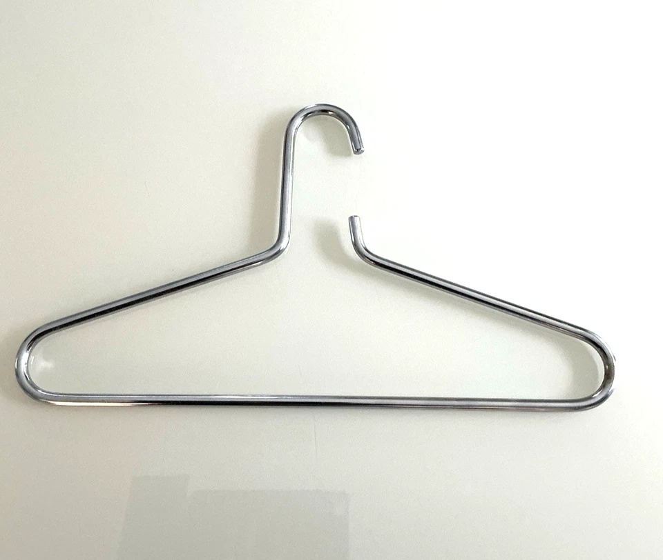 Dekorativ*Edelstahl/Chrom glänzend Garderobenbügel Hosenbügel schwer 1 Stück geb - Bild 1 von 3